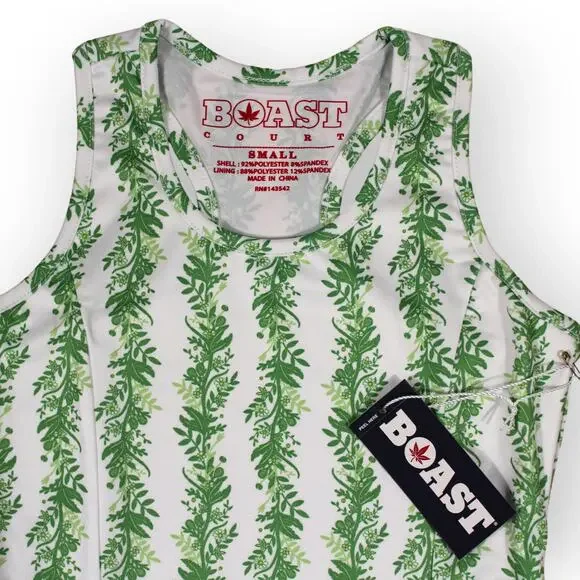 BOAST USA Girls Small Tennis Flora P Dress White Green Racerback Mini NWT - Picture 4 of 16